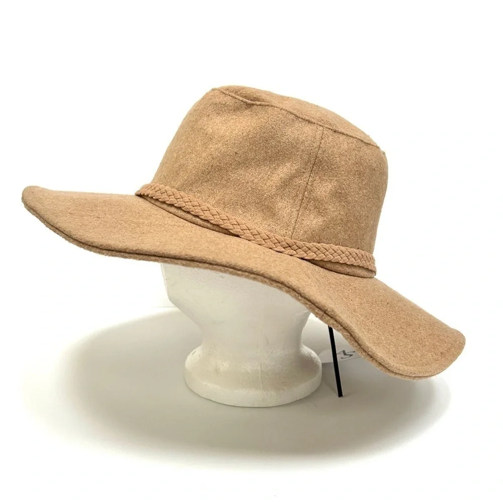 NWT - ASN Hats “Harper” Floppy Boater Felt Festival Hat